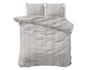 200x220 PINSTRIPE brąz kpl pościeli bawełna