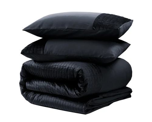 (SN) 200x220 VELVET BAND czarny mikrofibra kpl pościeli