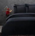 (SN) 200x220 VELVET BAND czarny mikrofibra kpl pościeli