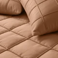 140x200/220 CHECK PINTUCK mokka kpl pościeli mikrofibra