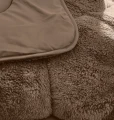 140x200  TEDDY brąz/brunatna kołdra LAZY + poszewki na poduszkę