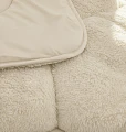 140x200  TEDDY beż kołdra LAZY + poszewki na poduszkę