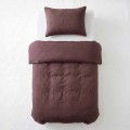 140x220 STONE WASHED burgund  kpl pościeli bawełna