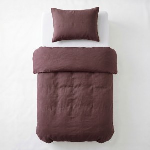 140x220 STONE WASHED burgund  kpl pościeli bawełna