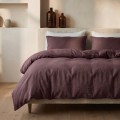 140x220 STONE WASHED burgund  kpl pościeli bawełna