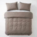 240x220 STONE WASHED brąz  kpl pościeli bawełna
