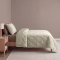 140x200 Lazy VELVET ciemny beż kołdra z poszewką na poduszkę