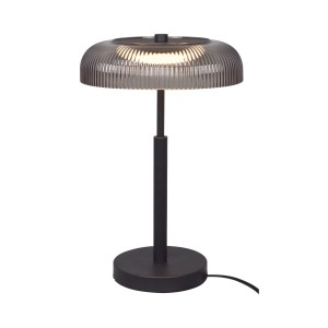 SOLVIA lampa stołowa czarno-szara T230757601