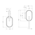 RAVON kinkiet złoto-czarny W241145502