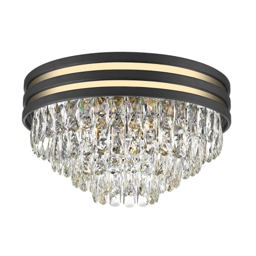 NAICA lampa sufitowa czarno-złota C0525-05A-P7D7