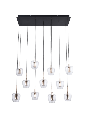 NELSON lampa wisząca czarno-złota MD2291-1A-3BGN