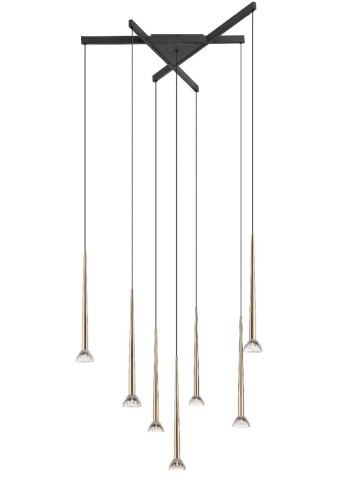 BOSTON lampa wisząca czarno-złota P0603-07C-SDB1