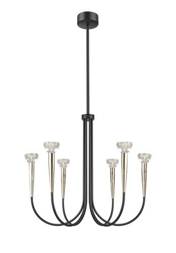 BOSTON lampa wisząca czarno-złota P0603-06F-SDB1