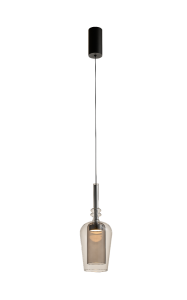 TAGNA lampa wisząca czarna/smoky