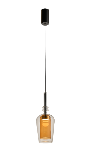 TAGNA lampa wisząca czarna/amber