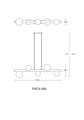 FORES lampa wisząca złoty mat P0574-05N-V6AA