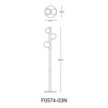 FORES lampa podłogowa złoty mat F0574-03N-V6AA