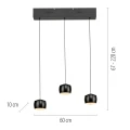BALLINI 3 lampa wisząca czarna 15261-18 
