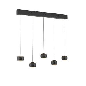 BALLINI 5 lampa wisząca czarna 15262-18 