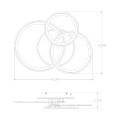 LUNAR lampa sufitowa czarno-złota MS238130-BK