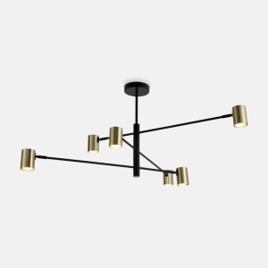 PEDRO lampa wisząca złoto-czarna PEN4104-6GD+BK