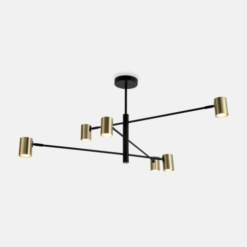 PEDRO lampa wisząca złoto-czarna PEN4104-6GD+BK