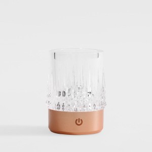 CRYSTAL lampa stołowa LED różowe złoto NHTD-N08-RG