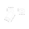 TORE lampa sufitowa czarna TLS006-BK 