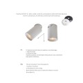 TORE lampa sufitowa złota TLS006-GLD