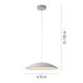 LENTE Llampa wisząca biała fi 50cm 14607-16