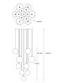 MILAN lampa wisząca złota P0606-13B-2GAC 