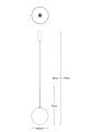 MILAN lampa wisząca złota P0606-01B-2GAC
