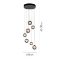 PURE POPUP lampa wiszaca 7-punktowa szara