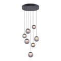 PURE POPUP lampa wiszaca 7-punktowa szara