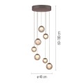 PURE POPUP lampa wisząca brązowa 7-punktowa 2587-97 