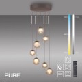 PURE POPUP lampa wisząca brązowa 7-punktowa 2587-97 