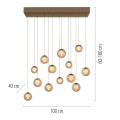PURE POPUP lampa wisząca 13-punktowa brązowa 2590-97