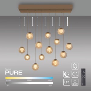 PURE POPUP lampa wisząca 13-punktowa brązowa 2590-97