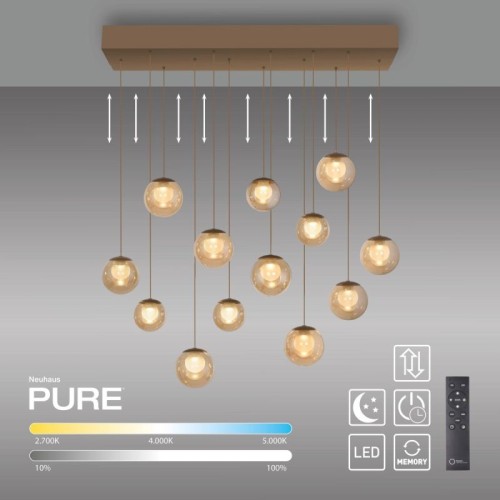 PURE POPUP lampa wisząca 13-punktowa brązowa 2590-97