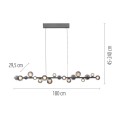 PURE E-POPUP lampa wisząca szara 2558-15