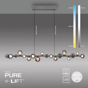 PURE E-POPUP lampa wisząca szara 2558-15