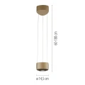 Q-STRETTO lampa wisząca brązowa 2657-97