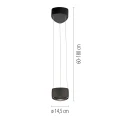 Q-STRETTO lampa wisząca czarna 2657-18