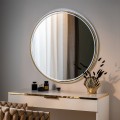 Lustro LED 80x80cm złote 3117