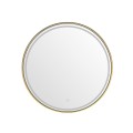 Lustro LED 80x80cm złote 3117