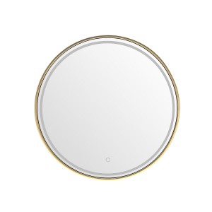 Lustro LED 80x80cm złote 3117