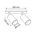 REN listwa lampa sufitowa złota OB-2211BD-2-GLD