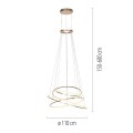 PURE E-FLYING RINGS lampa wisząca brązowa 2566-97