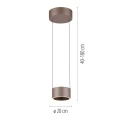 PURE CLIPSE lampa wisząca brązowa 2471-97