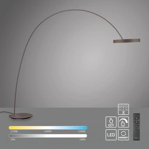 PURE CLIPSE-BOW lampa podłogowa metaliczny brąz 562-34
